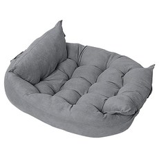 萌貝貝 療癒暖色系多功能窩墊 貓床 狗床 沙發床 睡墊 睡窩 灰色, 1個