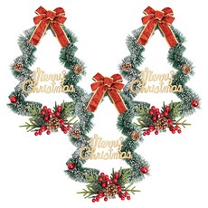 聖誕樹造型花圈, 3組