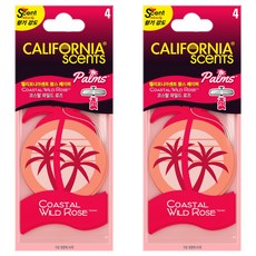 CALIFORNIA scents 紙掛式芳香劑 正裝 4入, 26g, 2個, 花香, 海岸野玫瑰