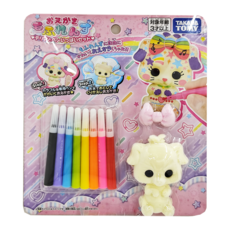 TAKARA TOMY 畫畫毛絨好朋友 小狗8色畫筆組, 1組