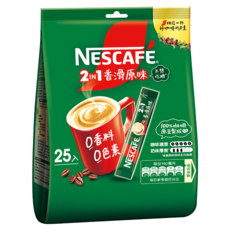 NESCAFE 雀巢咖啡 二合一即溶咖啡 香滑原味, 11g, 25包, 1袋