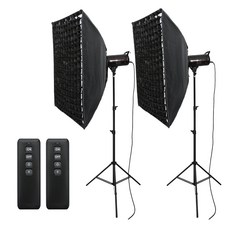 대한 자연광 지속광 조명 스튜디오 방송 사진 촬영 인공 햇빛 LED 썬빔라이트 80W + 벌집 소프트박스 + 슈퍼스탠드 삼각대 2세트, 1세트, LED80W-SET04