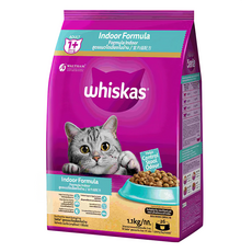 偉嘉 whiskas 1歲以上 室內貓 乾糧 1.1kg, 鮪魚 + 雞肉, 1袋