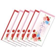 2Youngdesign 水彩花卉零用錢卡, 愛你, 6個