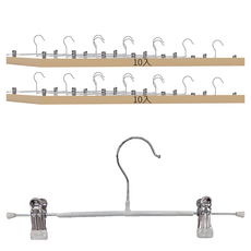 奈米防滑無痕褲架 31 x 5.5cm 10入, 白色, 2組