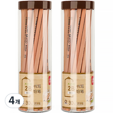 누즈 우드 육각 연필 드로잉 30p, 2B, 4개