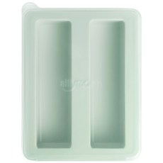 sillymann 鉑金矽膠2格長方形製冰盒 WSK8091 180ml, Ice Mint, 1入