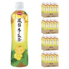 味丹 心茶道 鳳梨冬瓜茶, 560ml, 96瓶