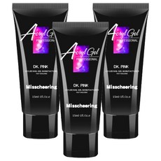 미스치어링 스위스녹스 손톱 연장 재료 베이직 폴리젤 15ml, 다크핑크, 3개