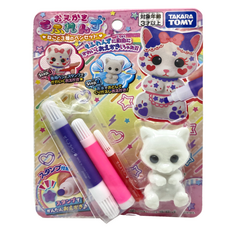 TAKARA TOMY 畫畫毛絨好朋友 小貓3種畫筆組, TP93900, 1組