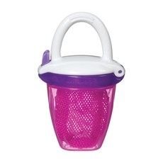 Munchkin 滿趣健 新鮮食物咬咬訓練器 可放入蔬果泥 美國品牌 讓寶寶自行啃咬, 粉色, 1個