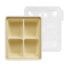 오가닉팩토리 실리콘 이유식 큐브 4구, 바닐라, 360ml, 1개