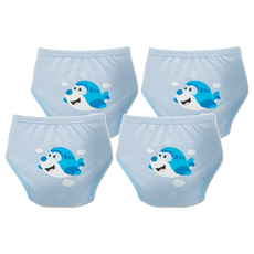 아가짱 프랜들리 6중 배변 훈련 팬티, 비행기(하늘색), 4개