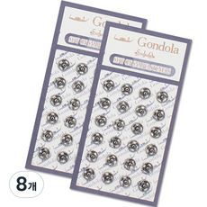 gondola 東大門鈕扣王 日製金屬啪鈕 6mm 24入, 8個, 黑鎳色
