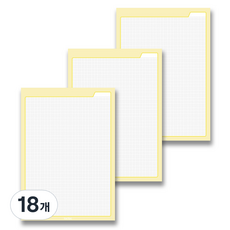 TOCTOC 彩虹色彩格線筆記本 B5, 黃色, 18個