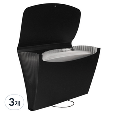 엉클킴 13분류 인덱스 아코디언 파일, 블랙, 3개