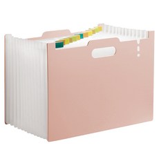 13層伸縮風琴夾 A4, 1個, 粉色