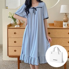 ANOTHER.D 3color 絲帶剪裁女式短袖連體睡衣