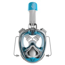 DUALBREATHER 第3代自由潛水V3浮潛面鏡, 天藍色