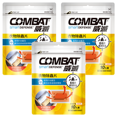 COMBAT 威滅 衣櫃除蟲片抽屜式 柑橘 10入, 0.5g, 3包