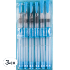 더조넷 수채화 브러쉬 세트 블루, 1, 2, 3, 4, 7, 10호, 3세트