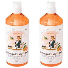 Tamsaa 蔬果碗盤清潔液 葡萄柚香, 750ml, 2瓶