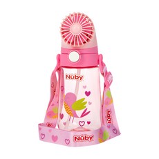 Nuby 風扇涼涼晶透杯, 粉色, 560ml, 1個