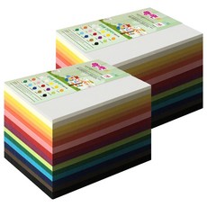 paperculture 達文西壓紋色紙 180g 15色混合色, A6, 800張