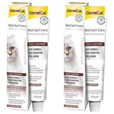 Gim Cat 俊寶俊喵 化毛膏專業版, 含天然芳香麥芽 蔬菜油及大量纖維質, 100g, 2條, ANTI-HAIRBALL EASY DIGESTION WELL-BEING