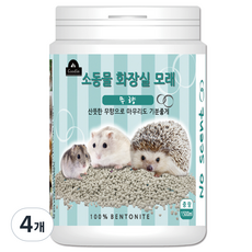 구딘 소동물 화장실 모래 무향, 1.5L, 4개
