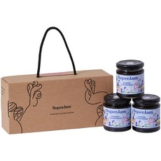 SuperJam 藍莓果醬 212g 3入+禮盒+提袋, 1組, 636g