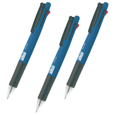 ZEBRA 斑馬牌 Clip-on Multi 螢光4色原子筆 0.7mm + 0.5mm 自動鉛筆組, 3套, 螢光藍