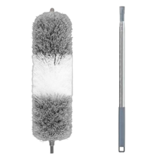 葉子小舖 加長伸縮桿除塵撢, 伸縮桿 灰色 + 白色, 1支