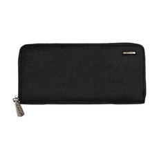 KAKA 拉鍊長夾, 牛津紡, 大容量, 厚實耐磨, 黑色, 長
