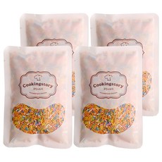 쿠킹스토리 레인보우 스프링클, 500g, 4개