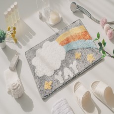 솔브리빙 보송보송 파스텔 논슬립 욕실 화장실 발매트 물흡수, YAY