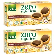 gullon 穀優 無糖巧克力餡餅乾, 186g, 2盒