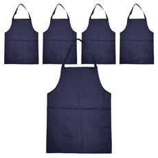 顧客用 餐廳用 營業用 迷你頸掛式圍裙, 海軍藍, 5個