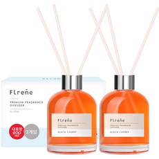 Flrene 擴香瓶 200ml 2入 + 擴香棒 10入, 黑櫻桃, 400ml, 1套