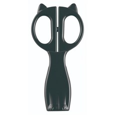 KAI 貝印 貓咪時髦眉毛剪 附蓋 HC-2201 24g, 黑色, 1支