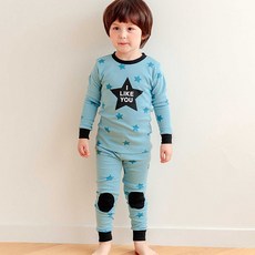 Maykids 男童款30支棉星星長袖長褲家居服套裝