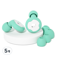 디케이원 데일리한 예쁜 소음방지 귀마개 그린 1.3 x 1.5 cm, 5개, 2개입