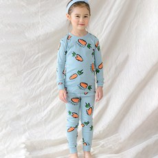 Maykids 童款紅蘿蔔印花30支棉長袖家居服套裝