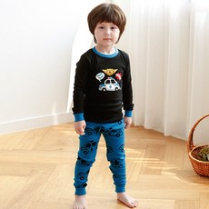 Maykids 男童款30支棉警車長袖長褲家居服套裝