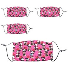 disney 迪士尼 迪士尼布口罩 大, 亂花米妮, 18.5 x 12cm, 4片, 1組