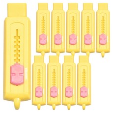 泡沫滑動橡皮擦, 黃色, 10個