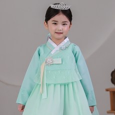 HARANG HANBOK 女童雪花韓服上衣 + 裙子套裝
