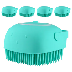 PUKU 藍色企鵝 矽膠沐浴刷 柔軟刷毛不傷皮膚, 綠色, 1入, 5個