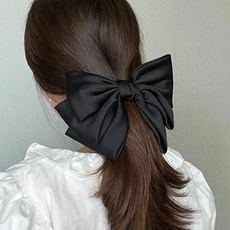 girlpins Veible大尺寸緞面三層蝴蝶結自動髮夾