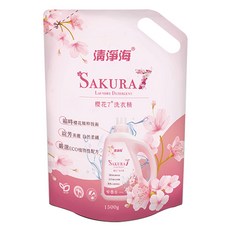 清淨海 櫻花7+系列 洗衣精補充包, 1.5kg, 1包